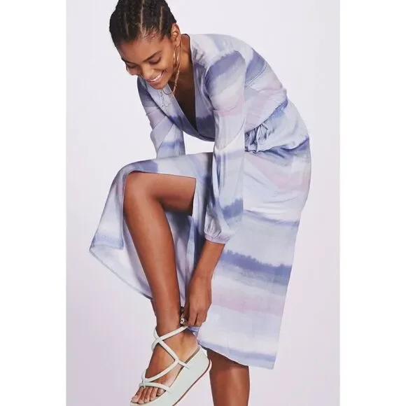 Anthropologie - CLOTH & STONE Tie-dye Midi Dress In Assorted - Picture 4 of 8